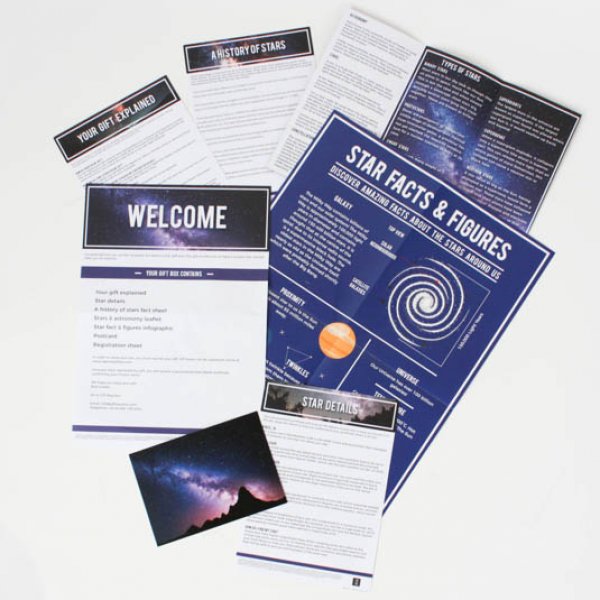 Pojmenuj si hvězdu, Dárkový certifikát