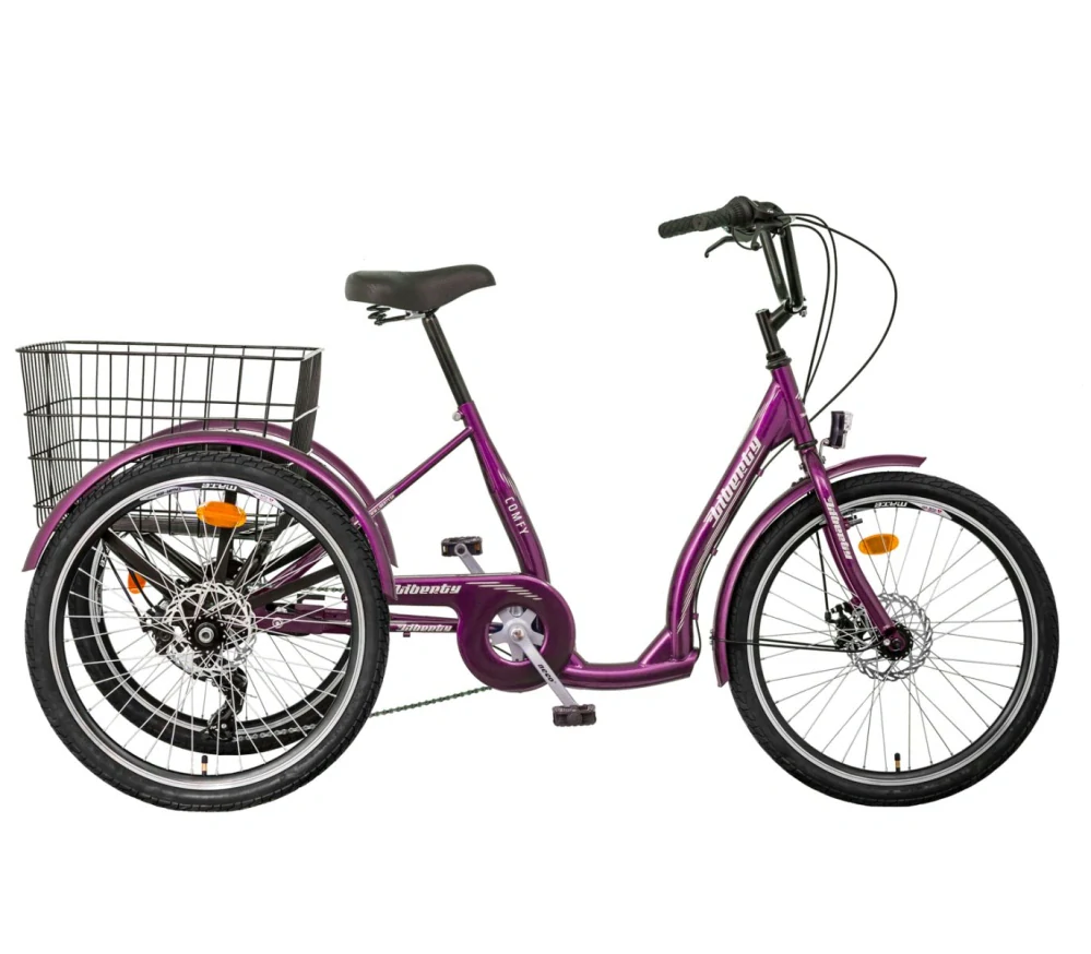 Liberty Tříkolka pro seniory COMFY 6spd. Disk 2026 fialová