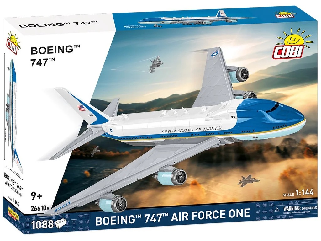 Cobi 26610A Boeing 747 Air Force One, 1:144, 1088 kostek