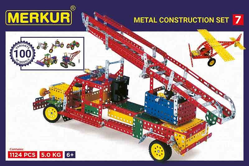 Merkur 7 stavebnice, 1335 dílů, 100 modelů