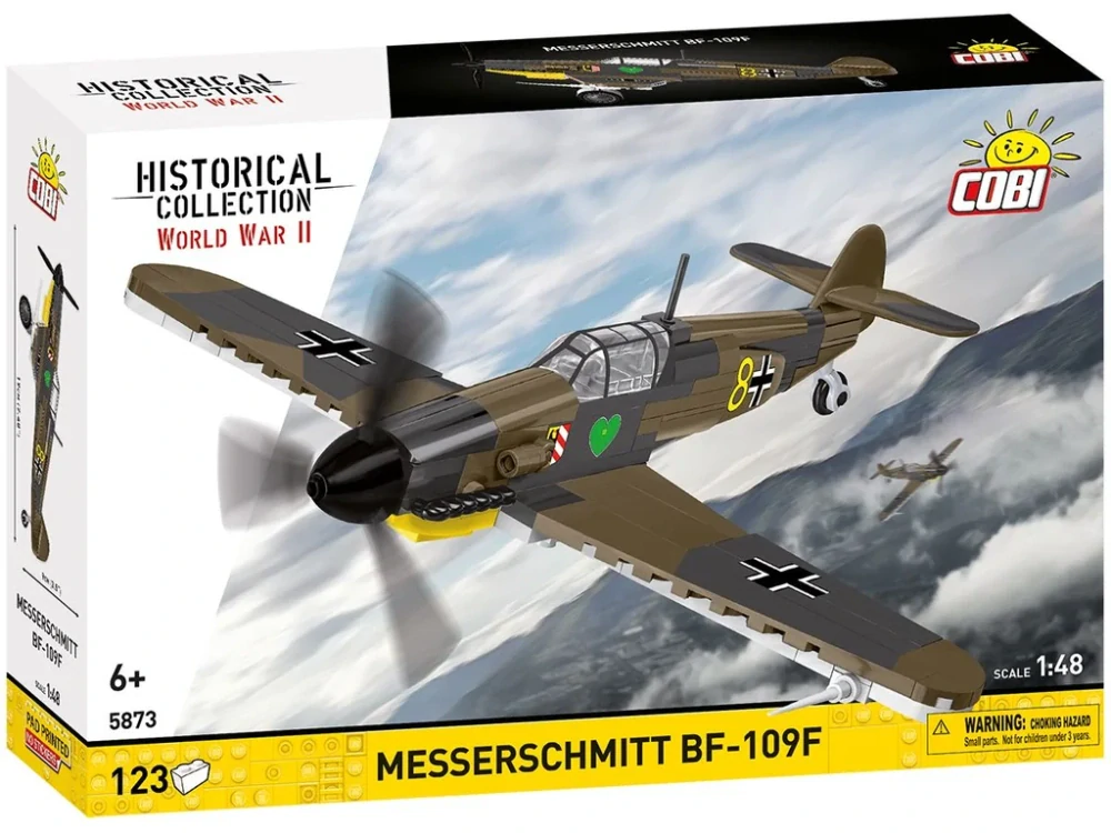 Cobi 5873 II WW Messerschmitt BF-109F, 1:48, 123 kostek