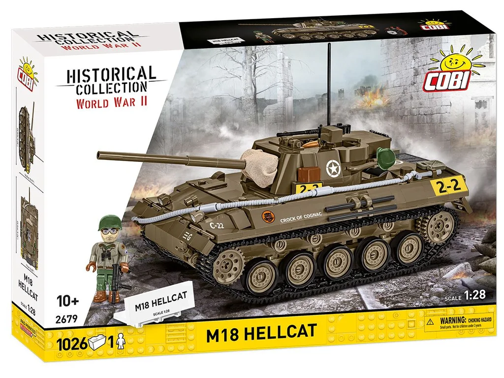 Cobi 2679 II WW M18 HELLCAT, 1:28, 1026 dílků, 1 f