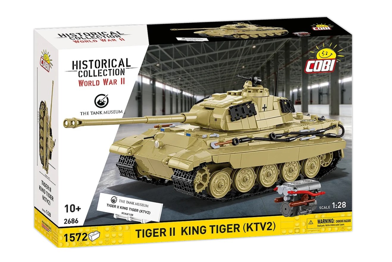 Cobi 2686 II WW Tiger II King Tiger (KTV2), 1:28, 1572 kostek