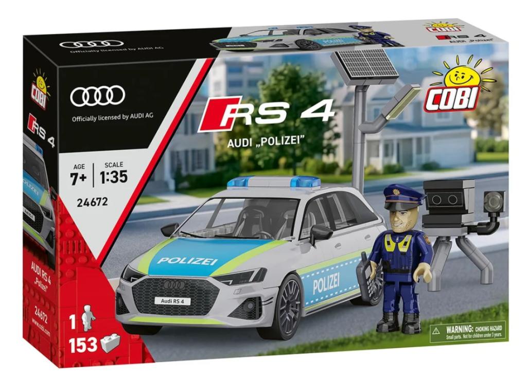 Cobi 24672 Audi RS4 Polizei, 1:35, 153 kostek
