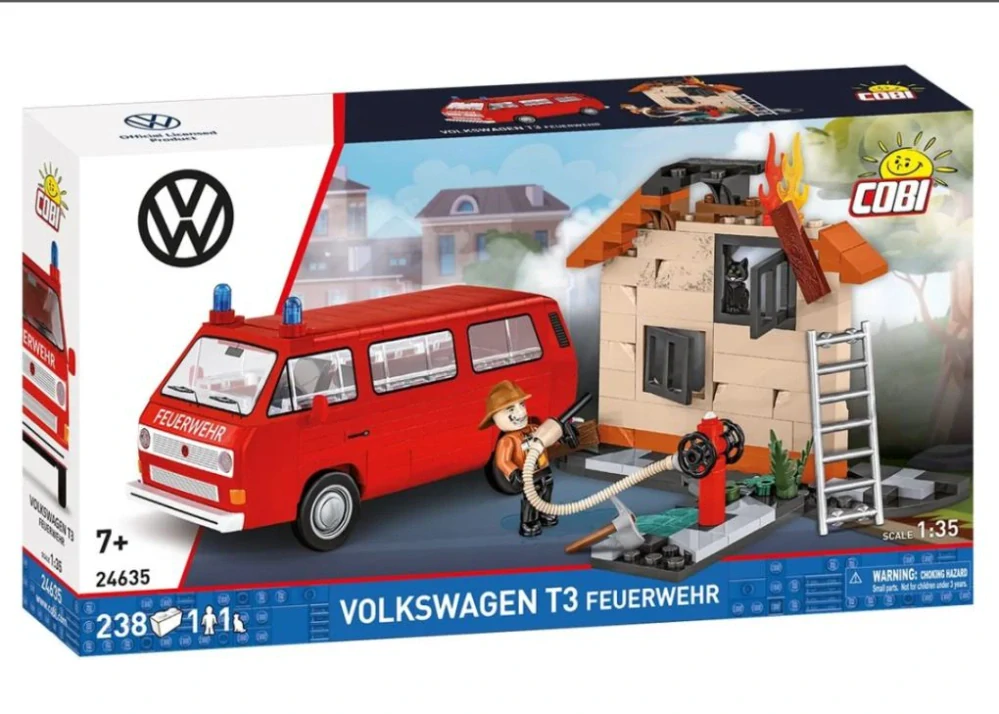 Cobi 24635 Volkswagen T3 Hasiči, 1:35, 238 kostek