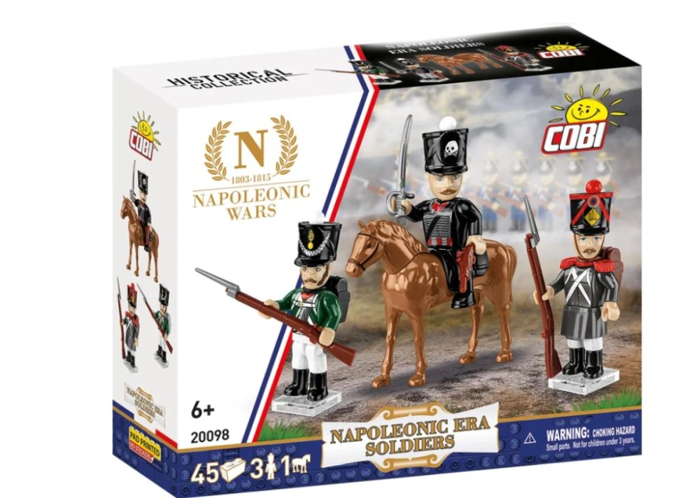 Cobi 20098 Vojáci napoleonské éry 4 figurky s doplňky, 45 kostek