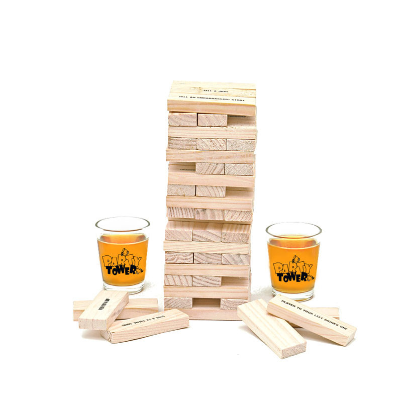 Alkoholová věž s panáky