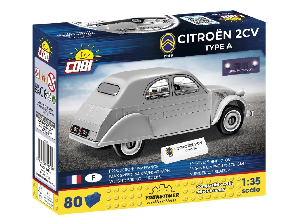 Cobi 24510 Citroen 2CV typ A (1949), 1:35, 80 kostek