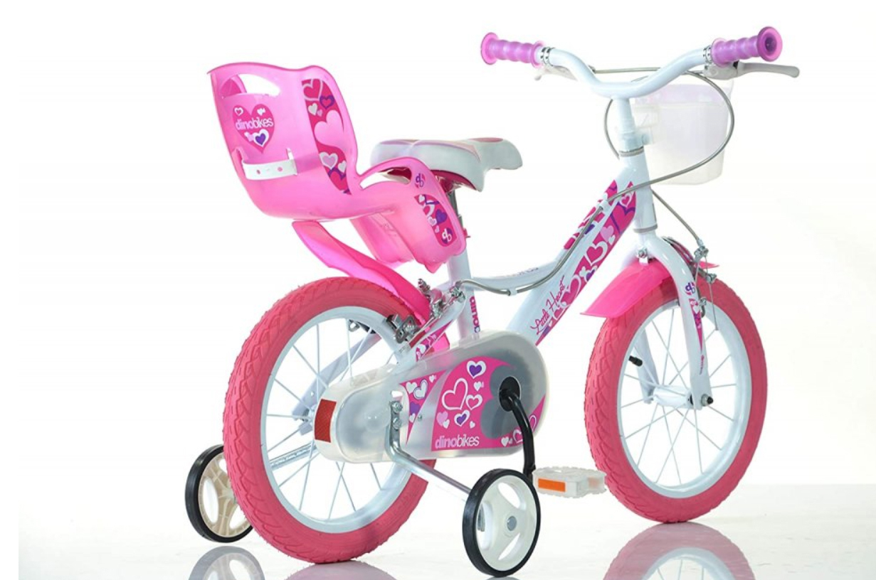 Dino Bikes Dětské kolo Little Heart 14" bílé