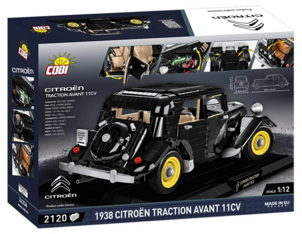 Cobi 24336 Citroen Traction Avant 11 CV 1938, Executive Edition 1:12, 2120 kostek