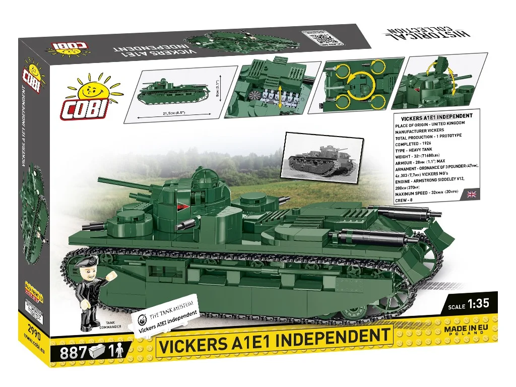 Cobi 2990 Great War Vickers A1E1 Independent, 1:35, 887 kostek