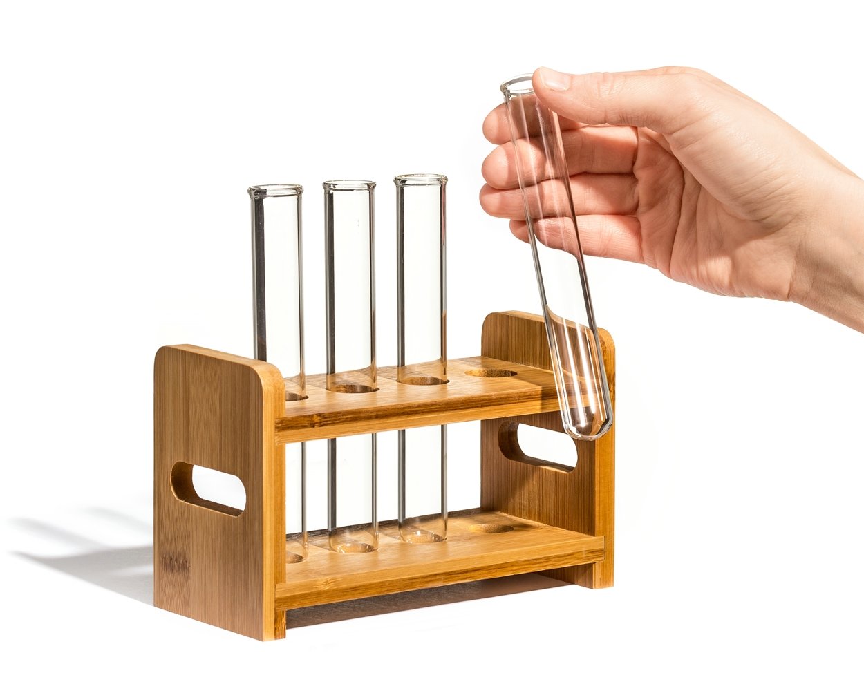 Párty skleněné panáky, Zkumavky s držákem, 4 ks