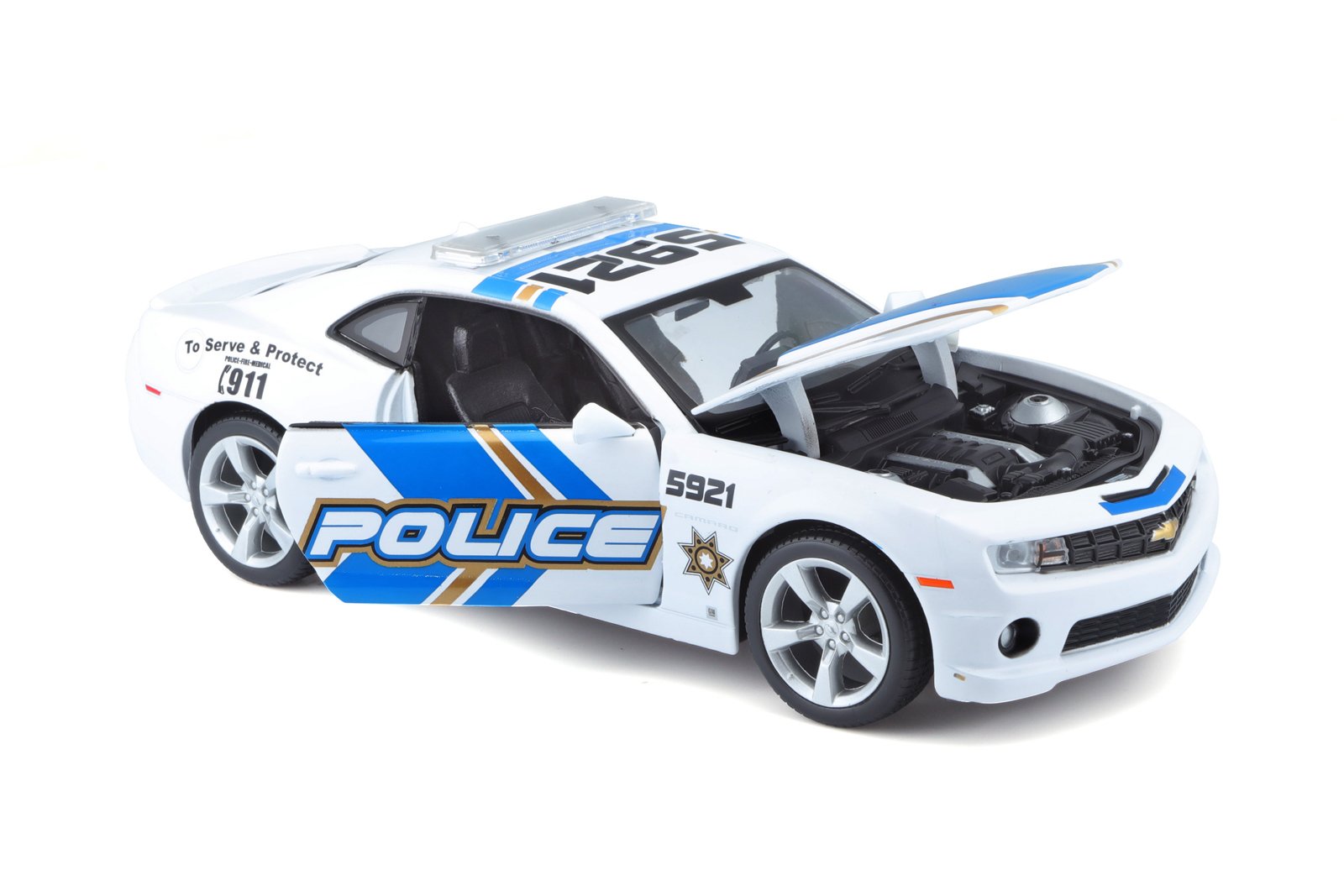 Maisto Chevrolet Camaro SS RS 2010 Policie, Bílé 1:24