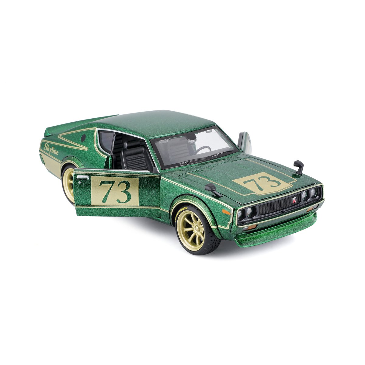 Maisto Nissan Skyline 2000GT-R (KPGC 110) 1973, zelený 1:24