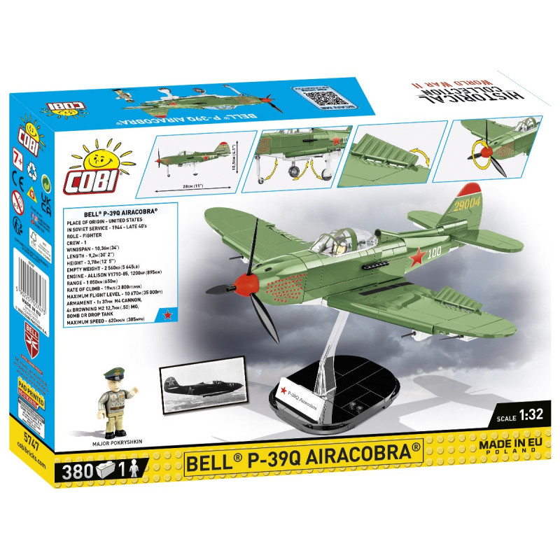 Cobi 5747 II WW Bell P-39Q Airacobra, 1:32, 380 kostek