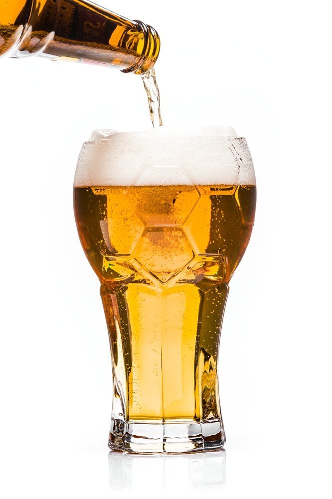 Fotbalový skleněný půllitr, 600 ml.