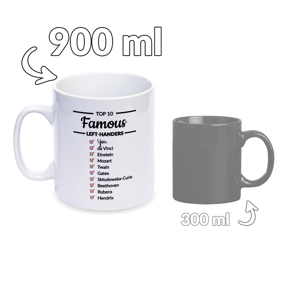 Gigantický Hrnek pro Leváky 800 ml.