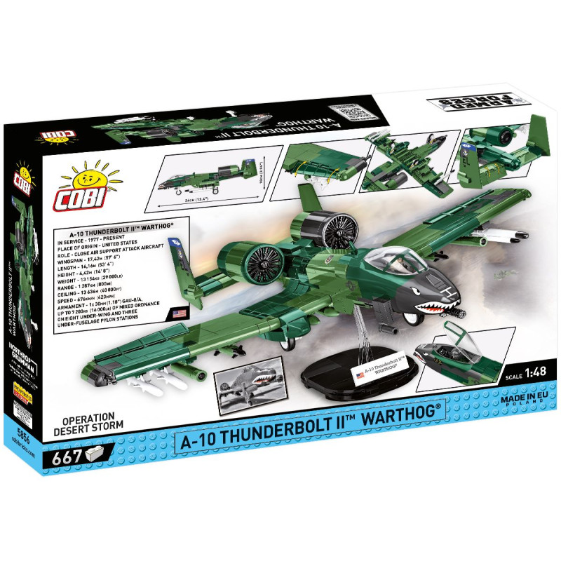 Cobi 5856 Armed Forces A-10 Thunderbolt II Warthog, 1:48, 633 kostek