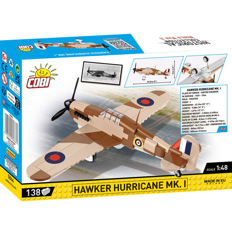 Cobi 5865 II WW Spitfire Mk. XVI Bubbletop, 1:48, 152 kostek