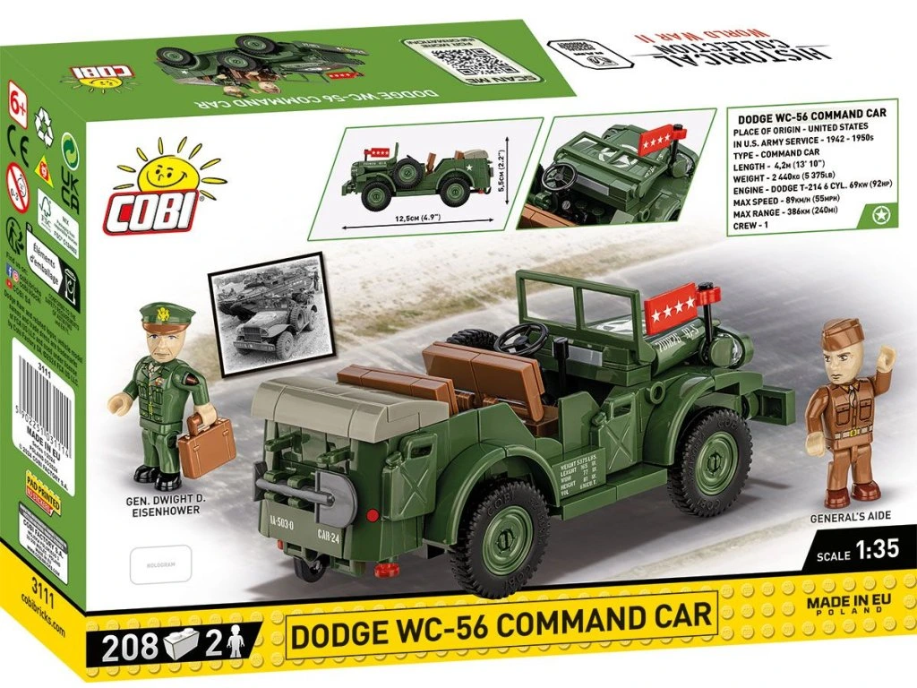 Cobi 3111 II WW Dodge WC-56, D-DAY, 1:35, 208 kostek