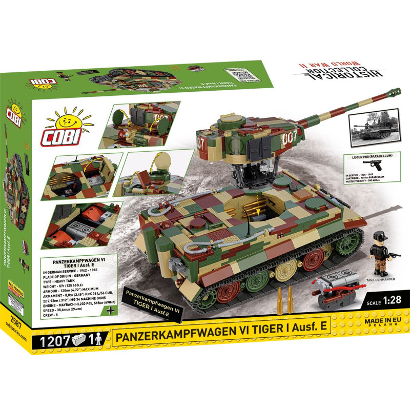 COBI 2588 II WW Panzer VI Tiger no 131, 1:28, 1275 kostek