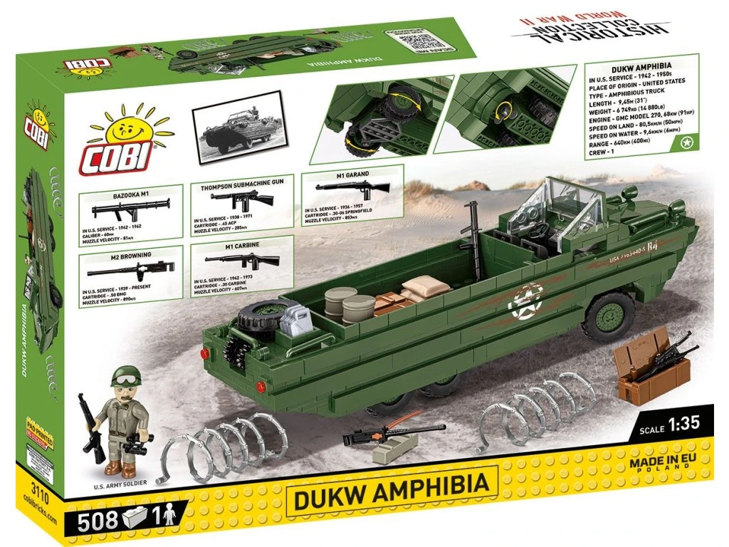 Cobi 3110 II WW DUKW Amphibia D-DAY, 1:35, 508 kostek