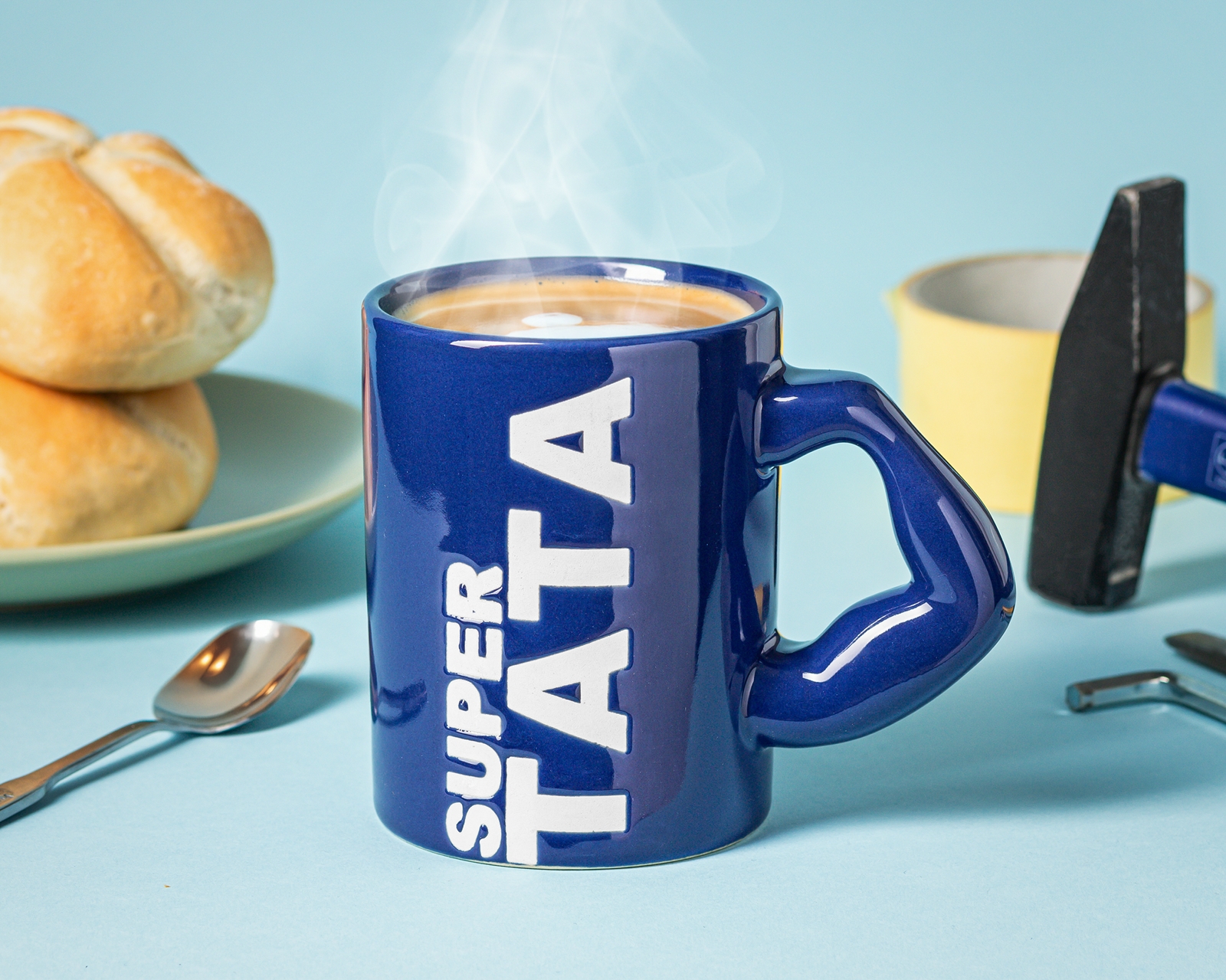 Hrnek Super Táta, modrý, 450 ml.