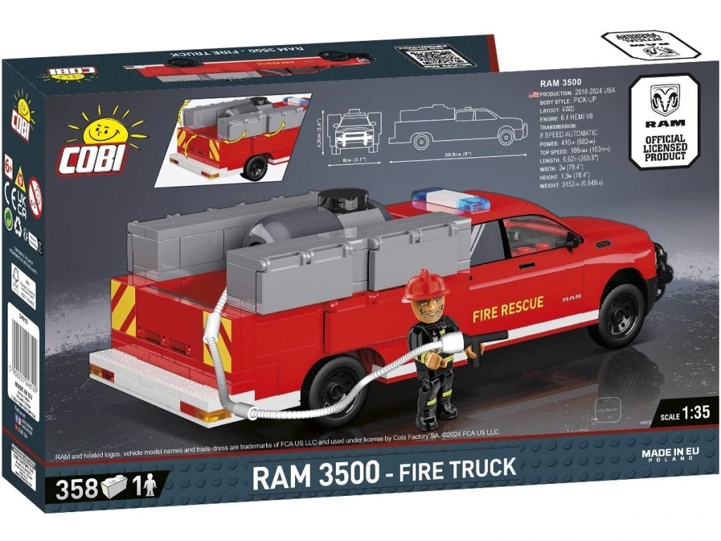 Cobi 24612 RAM 3500 Hasiči, 1:35, 358 kostek