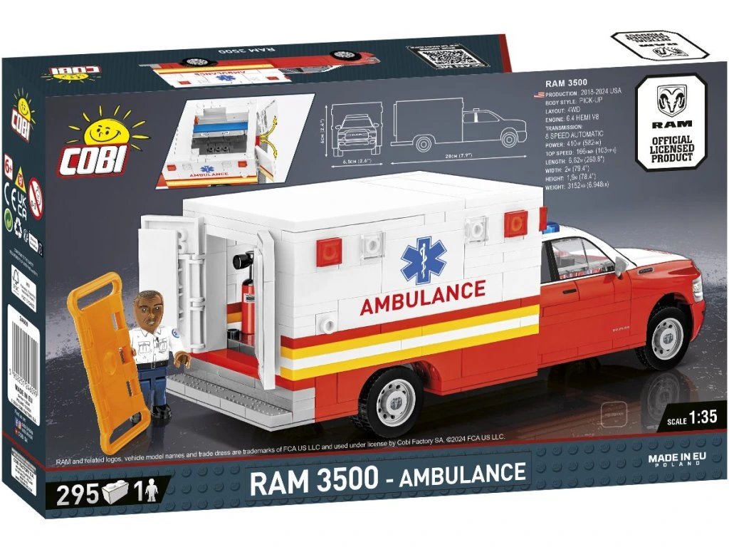 Cobi 24609 RAM 3500 Ambulance, 1:35, 295 kostek