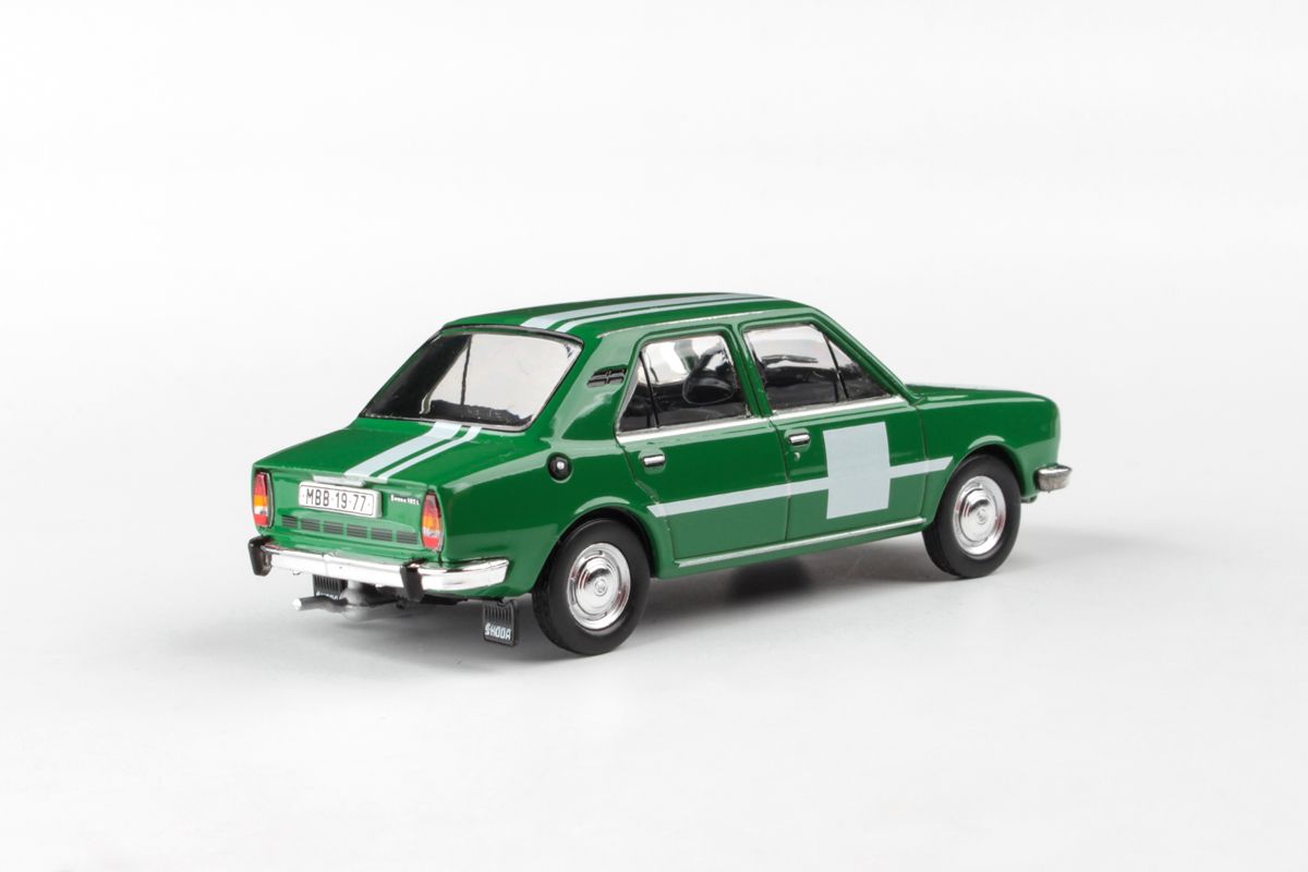 Abrex Škoda 105L (1977) Zelená Ostrá Narozeninová Užovka 1:43
