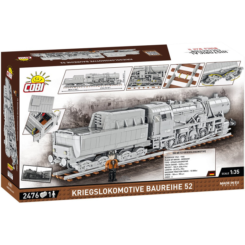 Cobi 6281 Parní lokomotiva Kriegslokomotive Baureihe 52, 1:35
