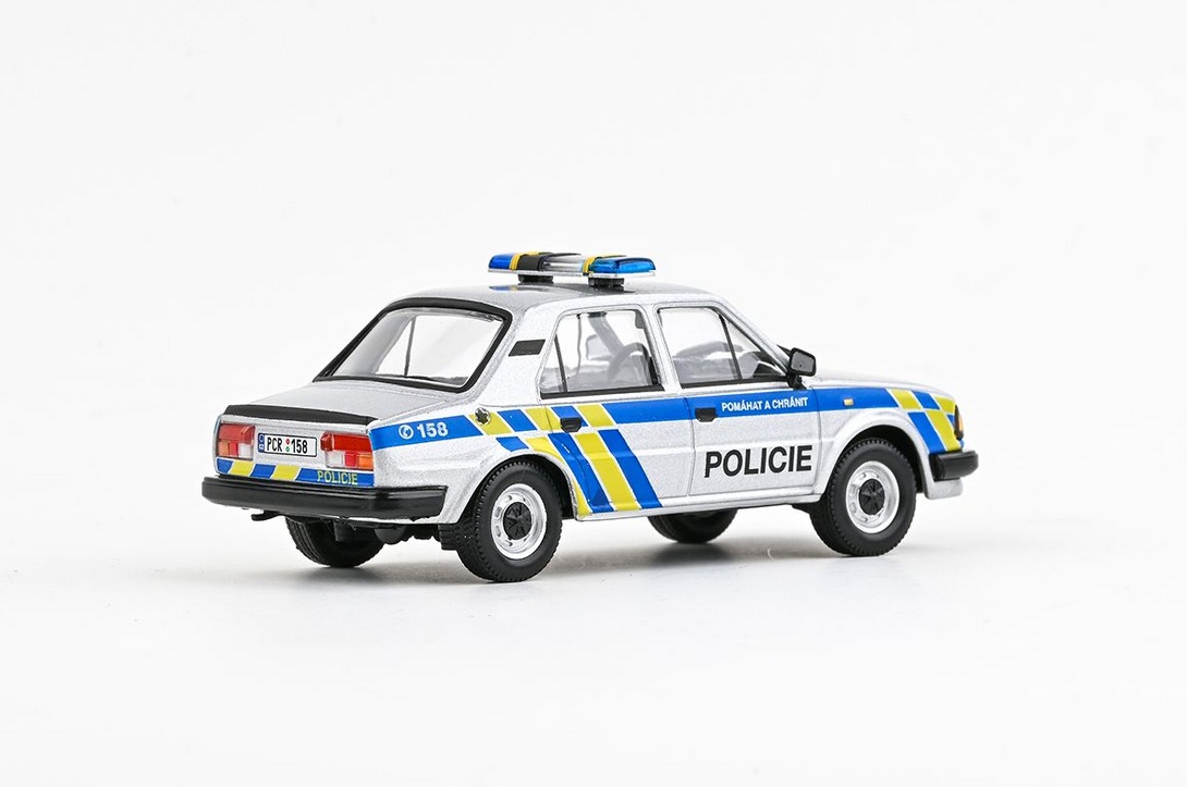 Abrex Škoda 120L (1984) Policie, stříbrná barva 1:43