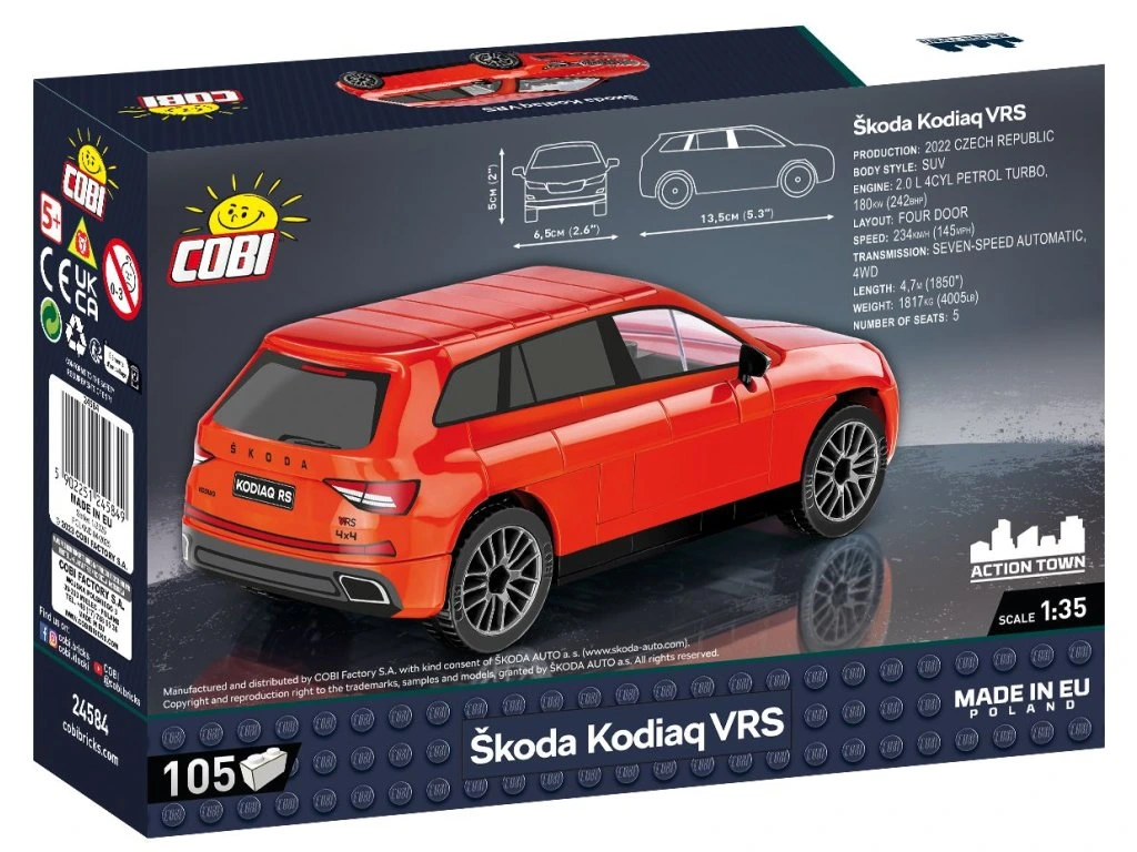 Cobi 24584 Škoda Kodiaq VRS, 1:35, 105 kostek