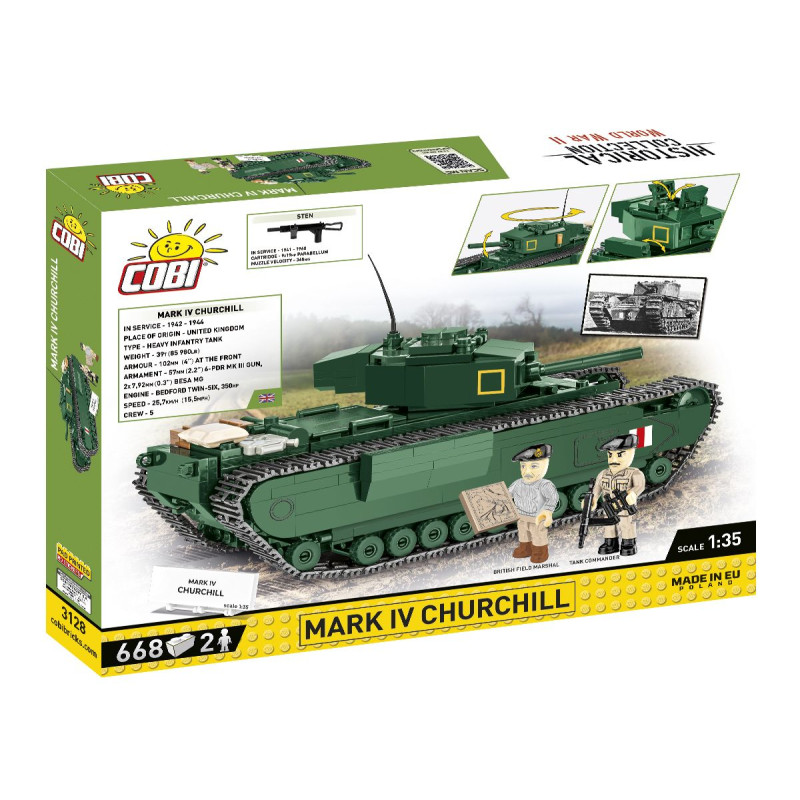 COBI 3128 II WW Mark IV Churchill, 1:35, 668 kostek