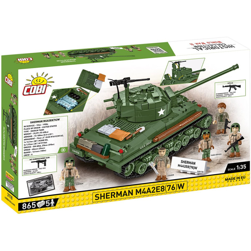 Cobi 3126 II WW M4A1 Sherman, 1:35, 663 kostek