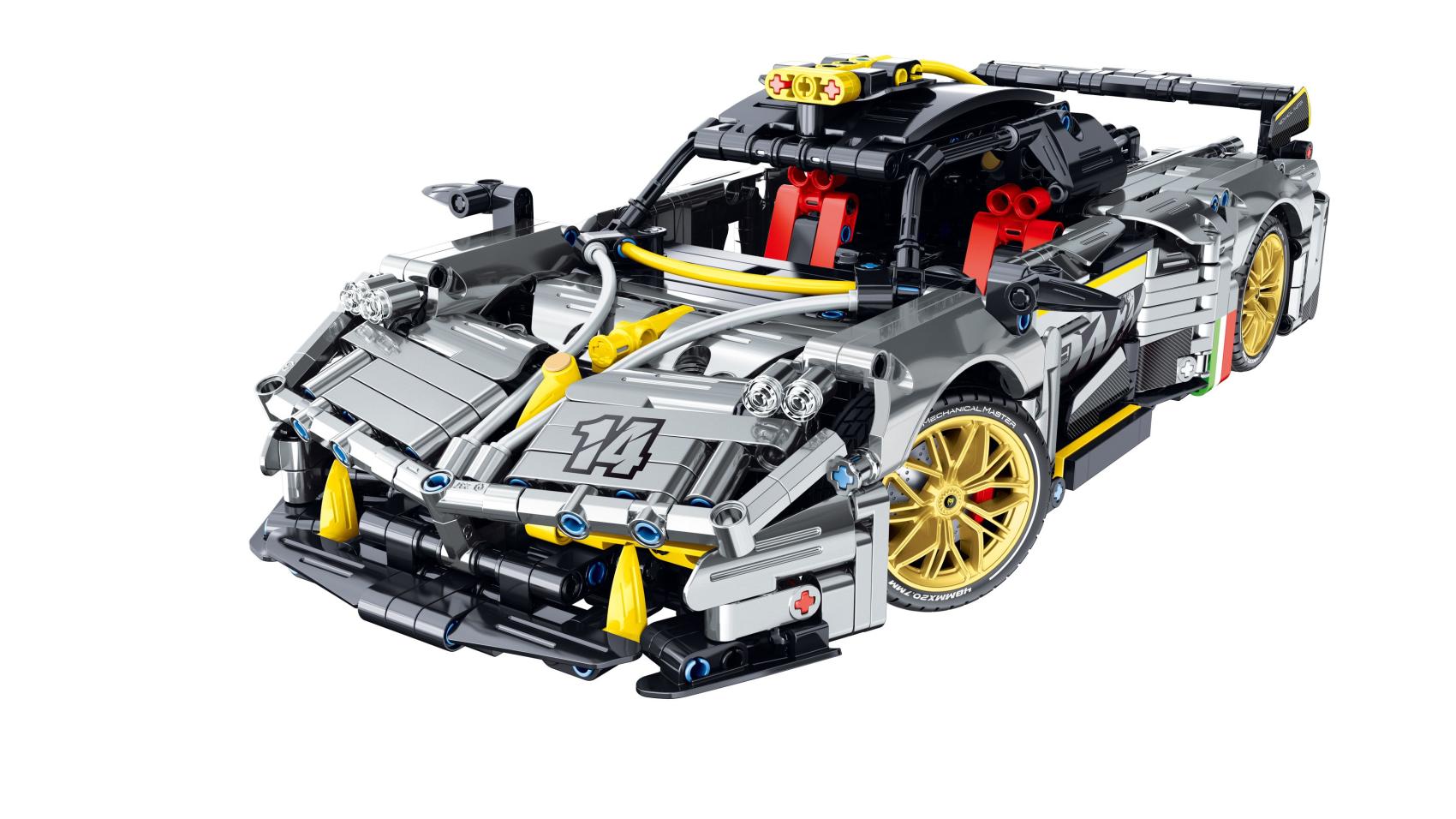 Stavebnice iM.MASTER auto s mechanickým pohonem, 1237 dílků
