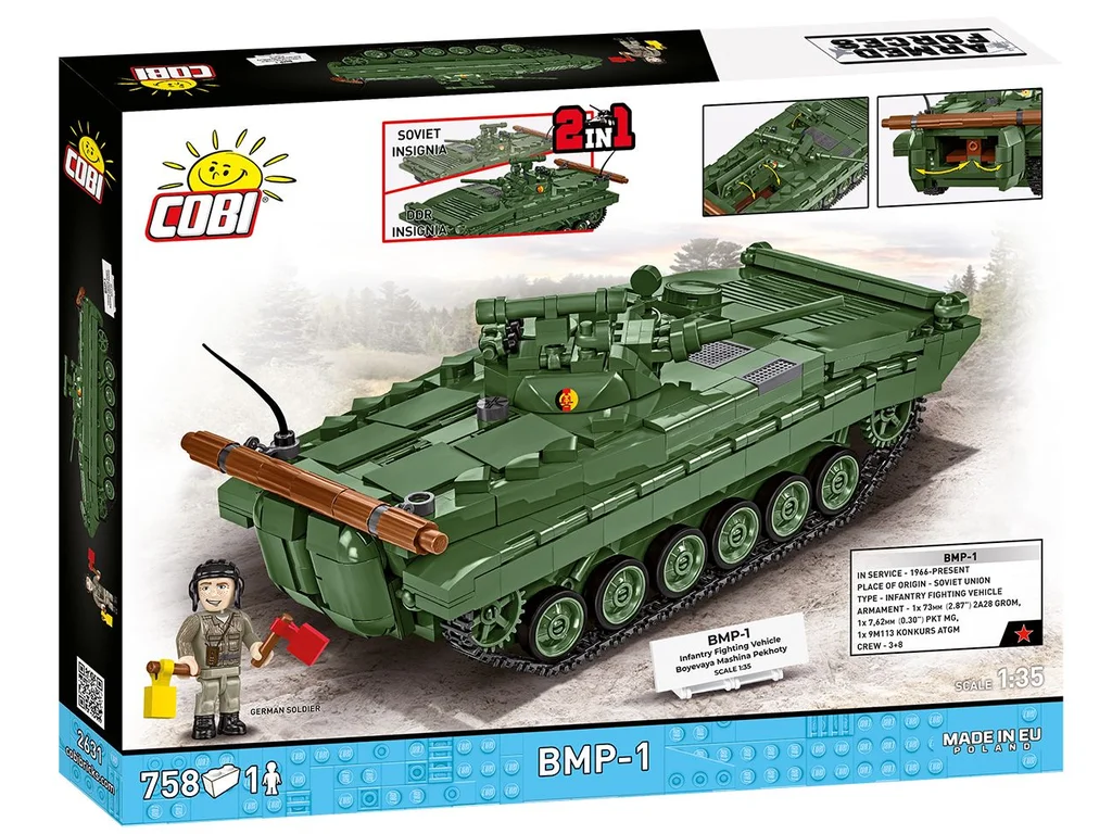 Cobi 2631 Armed Forces BMP-1, 1:35, 758 kostek