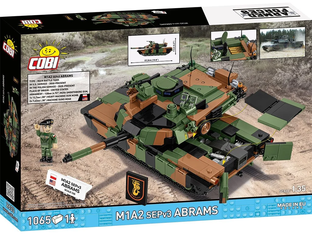 Cobi 2633 Armed Forces Abrams M1A2 SEPv3, 1:35, 1065 kostek