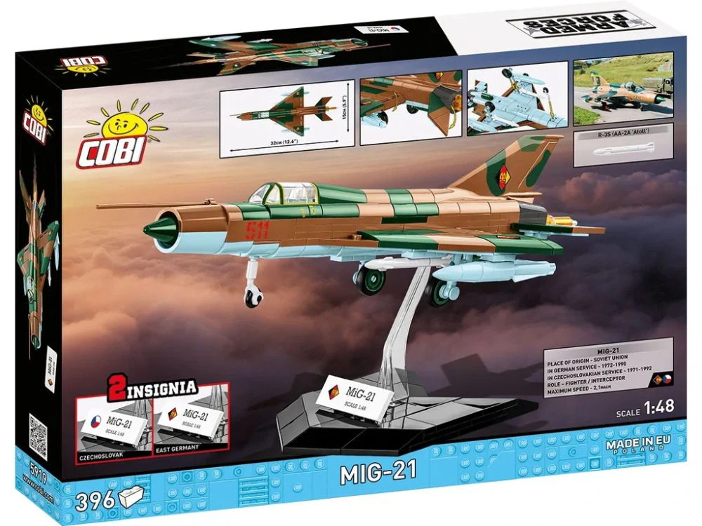 Cobi 5919 MIG-21 ČSSR / NDR, 1:48, 396 kostek
