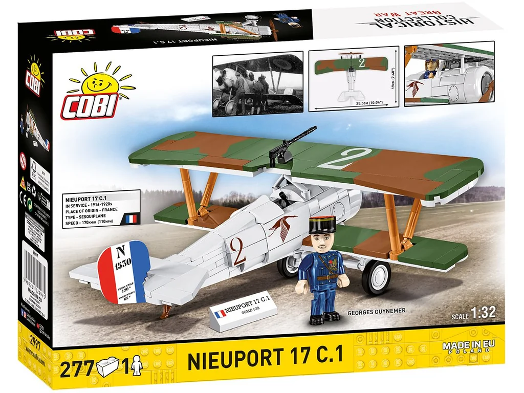 Cobi 2997 Great War Nieuport 17 C.1, 1:32, 277 kostek