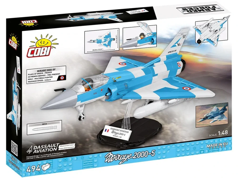 COBI 5917 Mirage 2000-5, 1:48, 494 kostek