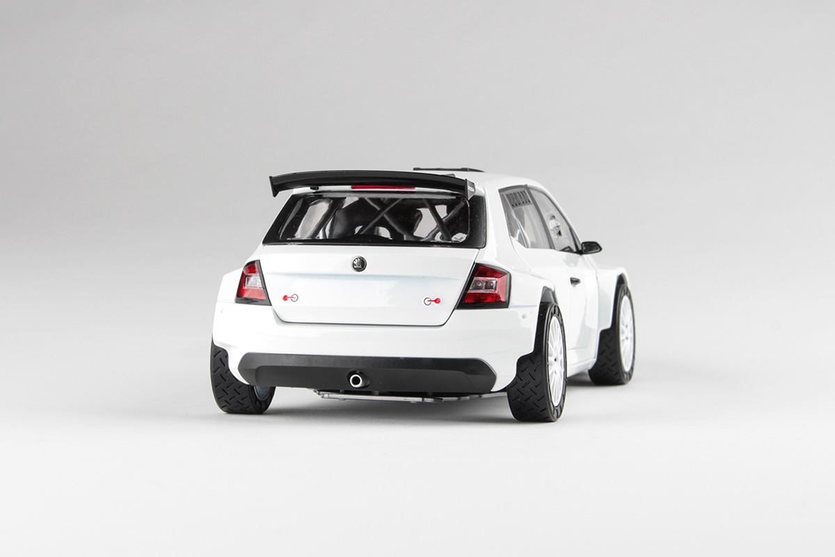 Abrex Škoda Fabia III R5 (2015) Bílá 1:18