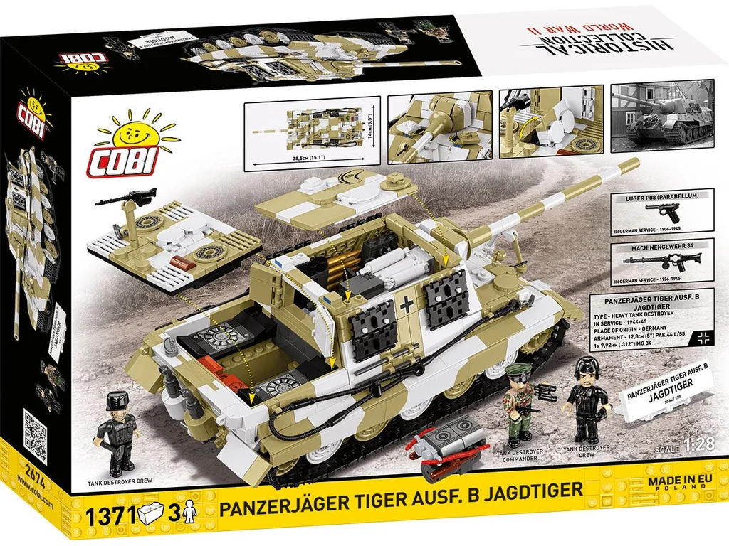 Cobi 2674 II WW Panzerjäger TIGER Ausf. B JAGDTIGER 1:28, 1371 kostek