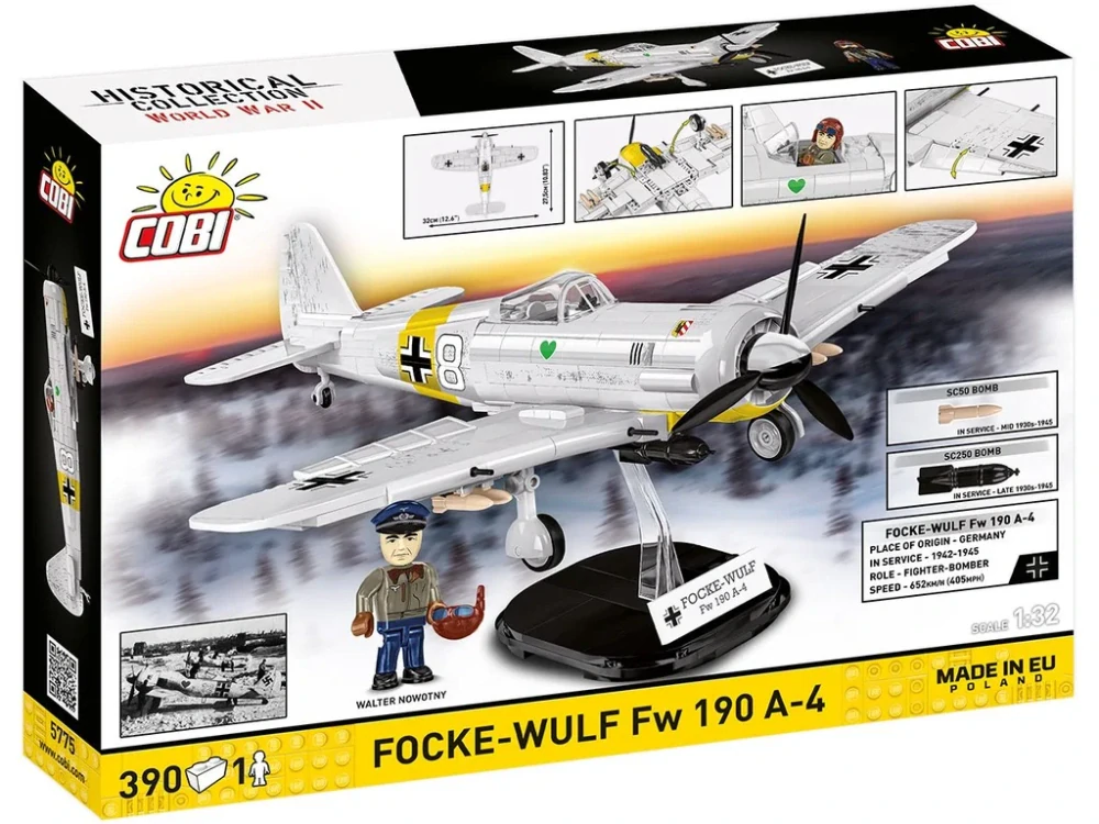 COBI 5775 II WW Focke-Wulf Fw 190 A-4, 1:32, 390 kostek