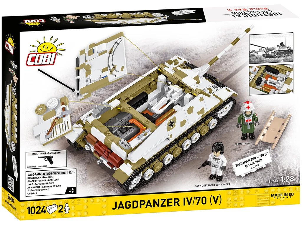Cobi 2668 II WW Jagdpanzer IV/70 (V), 1:28, 1024 kostek, 2 f