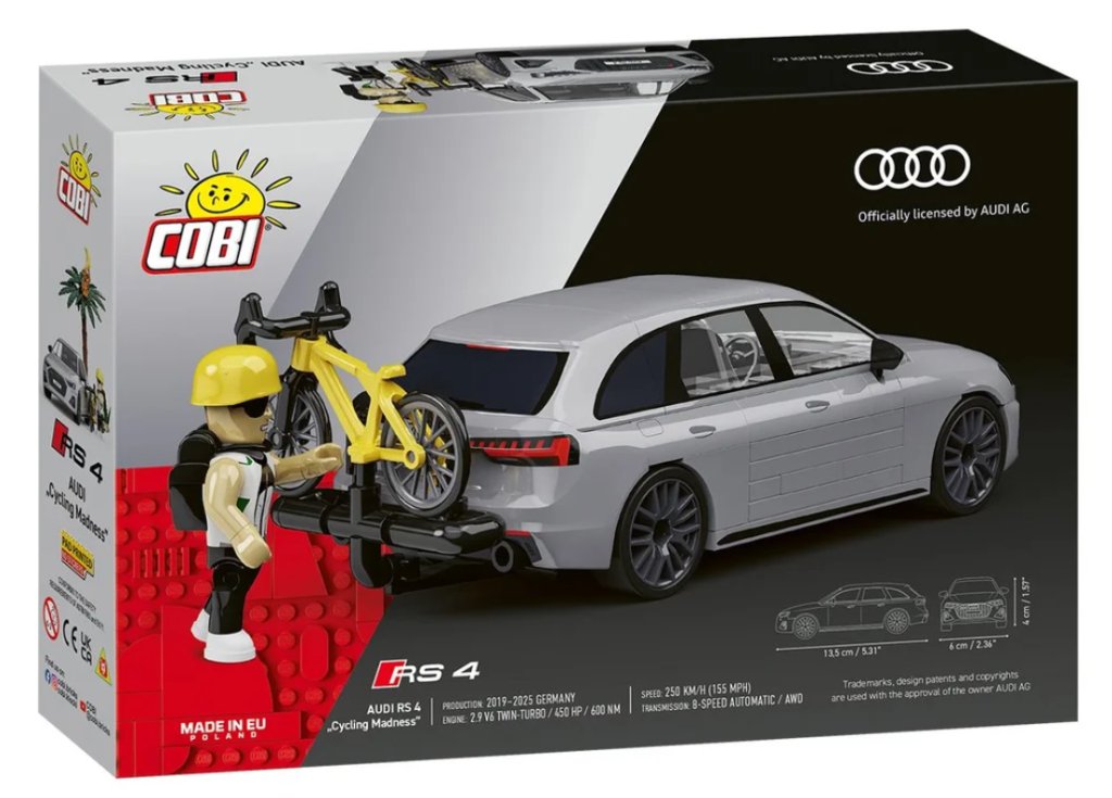 Cobi 24671 Audi RS4 Cycling Madnes, 1:35, 176 kostek a 2 figurky