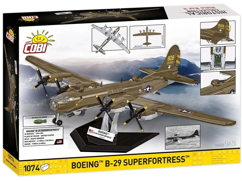 Cobi 5774 II WW Boeing B-29 Superfortress, 1:72, 1074 kostek