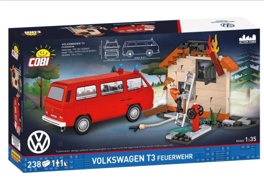 Cobi 24635 Volkswagen T3 Hasiči, 1:35, 238 kostek