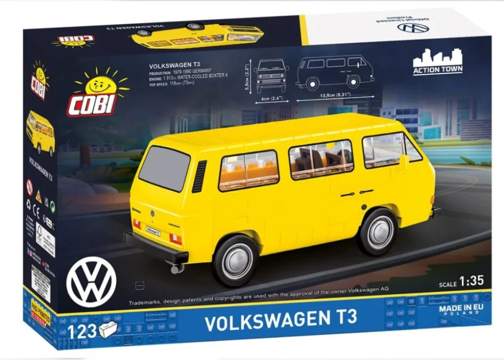 Cobi 24634 Volkswagen T3, 1:35, 123 kostek