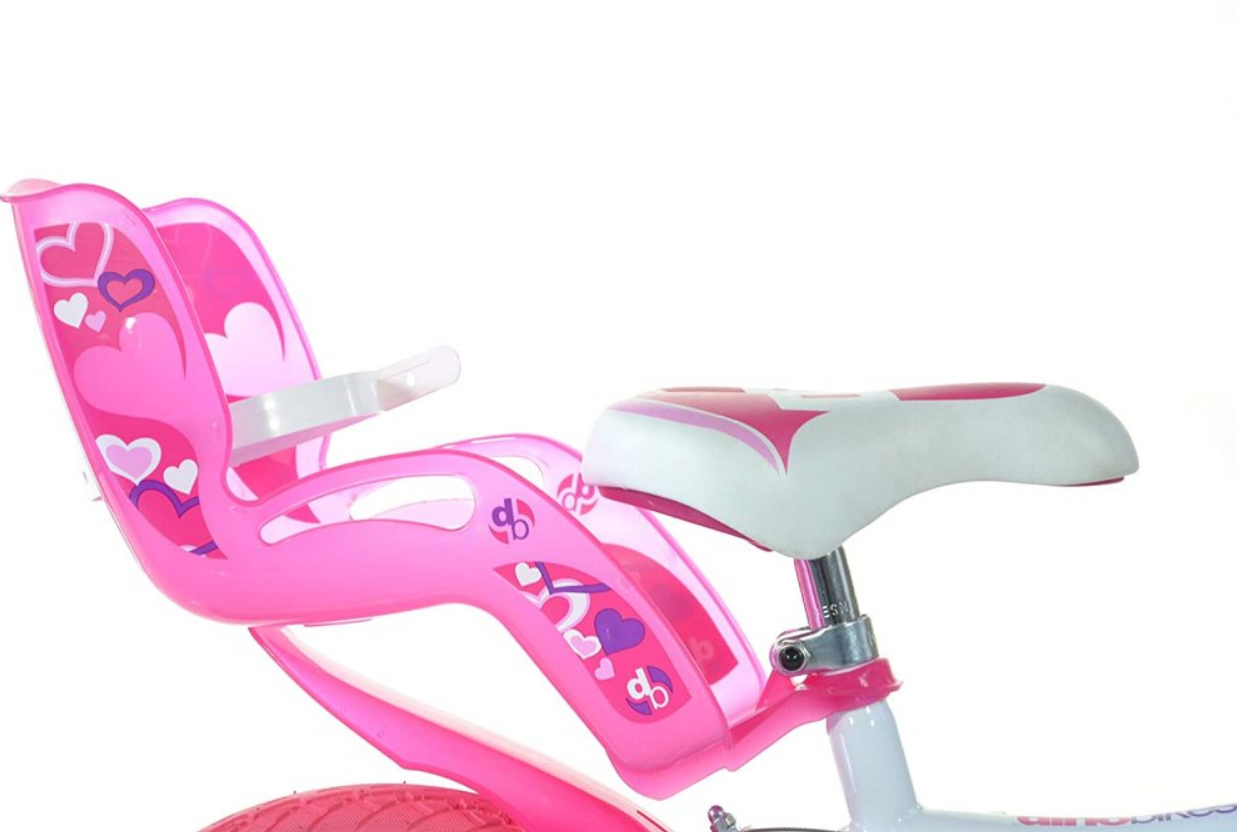 Dino Bikes Dětské kolo Little Heart 14" bílé
